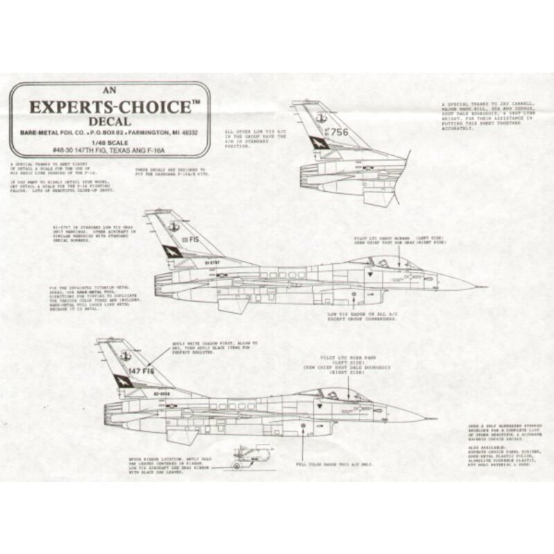 General Dynamics F-16A Fighting Falcon 147 FIG Texas ANG Houston