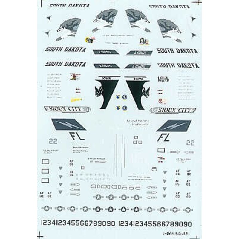 General Dynamics F-16A Fighting Falcon /C (4) 85-547 Iowa ANG The Bats Sioux City 80-577/FL 125FG Florida ANG 85-398 South Dakot