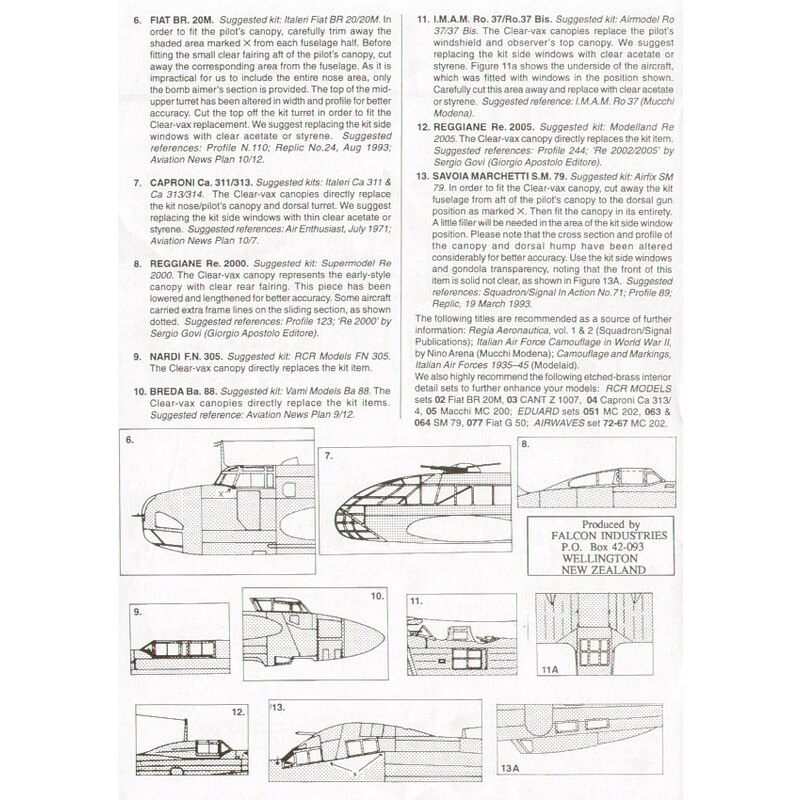 Italian Fighters II. Macchi C.202 (designed to be assembled with model kits from Hasegawa) Fiat G.50 (designed to be assembled w