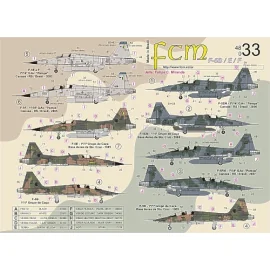 Northrop F-5B/-E/-F in Brazilian Service (7) Northrop F-5B 4803 1985 F-5E 4837 1985 both 1/1 Grupo de Caca in SEA Camo F-5EM 483