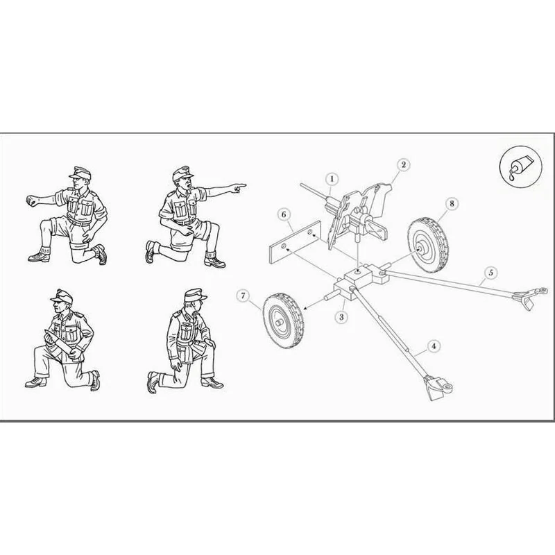 German Pak 36 37mm anti tank gun WWII