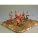 French Chasseurs in action poses. 32 figures per box