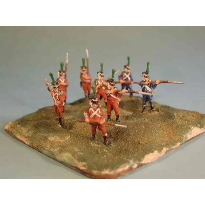 French Chasseurs in action poses. 32 figures per box