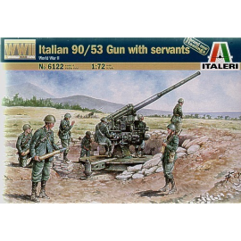 WWII Italian 90/53 Gun with Crew Italeri
