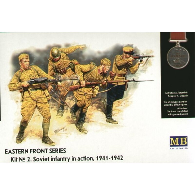 Eastern Front Summer 1941 Russian Infantry (4 fig.) Historical figure