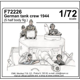 German 1944 tank crew x 5 upper torso only figures