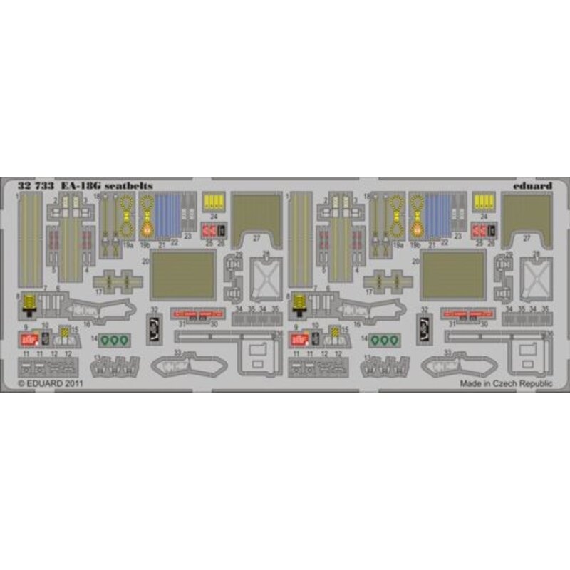 Boeing EA-18G Growler seat belts (designed to be used with Trumpeter kits) 