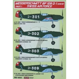 Messerschmitt Bf 109 D-1 Part I Swiss Air Force (designed to be used with Hobbycraft kits) 