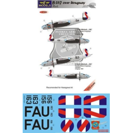 North-American B-25J Mitchell over Uruguay Part I. (designed to be used with Hasegawa kits) 