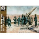 Re-released! Italian heavy gun WWII (1 gun with 9 artillery crew figures) moulded in hard plastic