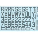 RAF Code Letters and Numbers 30 Medium Sea Grey Double sheet