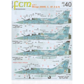 Dassault Mirage 2000B, C, 5F, D, N (9) C 4647 and D; 4933 FAB Brasil AF 2007; 5-OZ EC 2/005; 5F 2-EB EC 1/003 Cigognes 2010; B 5