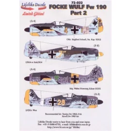 Focke Wulf Fw 190 Pt 2 (4) Fw 190A-3 Yellow 28 2/EJGr.West; Fw 190A-4 Yellow 4+I 9/JG2 Oblt Schnell; Black &lt;&lt; Maj Walter N