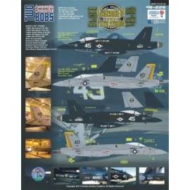 McDonnell-Douglas F/A-18C/E Hornets CoNA (2) 163745/45 overall Gloss Sea Blue; 165666 AD/14 FS36320/36375 both VFA-106 Gladiator