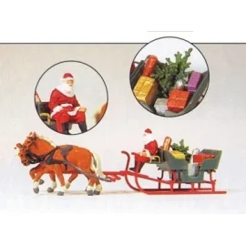 Father Christmas and his sleigh