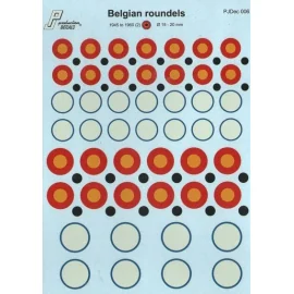 Belgian Roundels 1945 to 1948 (15-20 mm) 