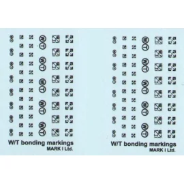 RAF/FAA Stencils, Pt.1, 2 sets W/T bonding markings, 2 styles 1/72 & 1/144