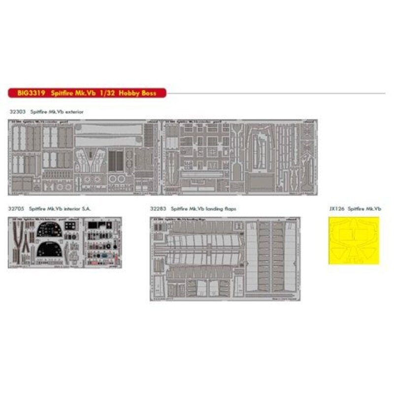 Supermarine Spitfire Mk.Vb 1/32 (designed to be used with Hobby Boss kits) 