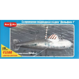 German midget submarine 'Delphin'. Clear plastic edition Model kit