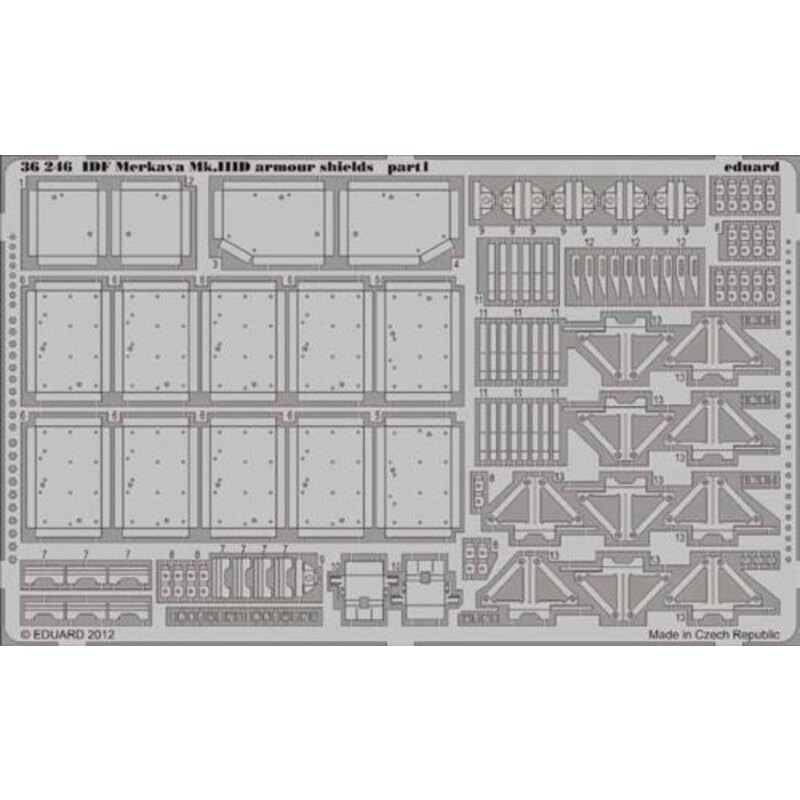 IDF Merkava Mk.IIID armour shields (designed to be used with Meng kits) 