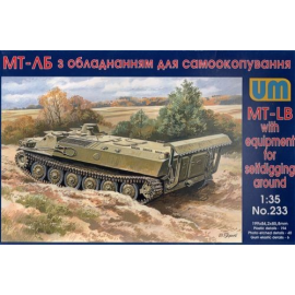 MT-LB with equipment for self digging around Model kit