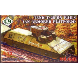 T-28 on rails (an armored platform) Model kit