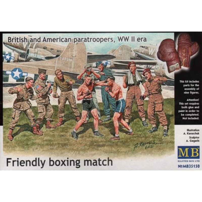 British and American Paratroopers Friendly Boxing Match