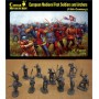 European Medieval Foot Soldiers and Archers, 15th Century Figure