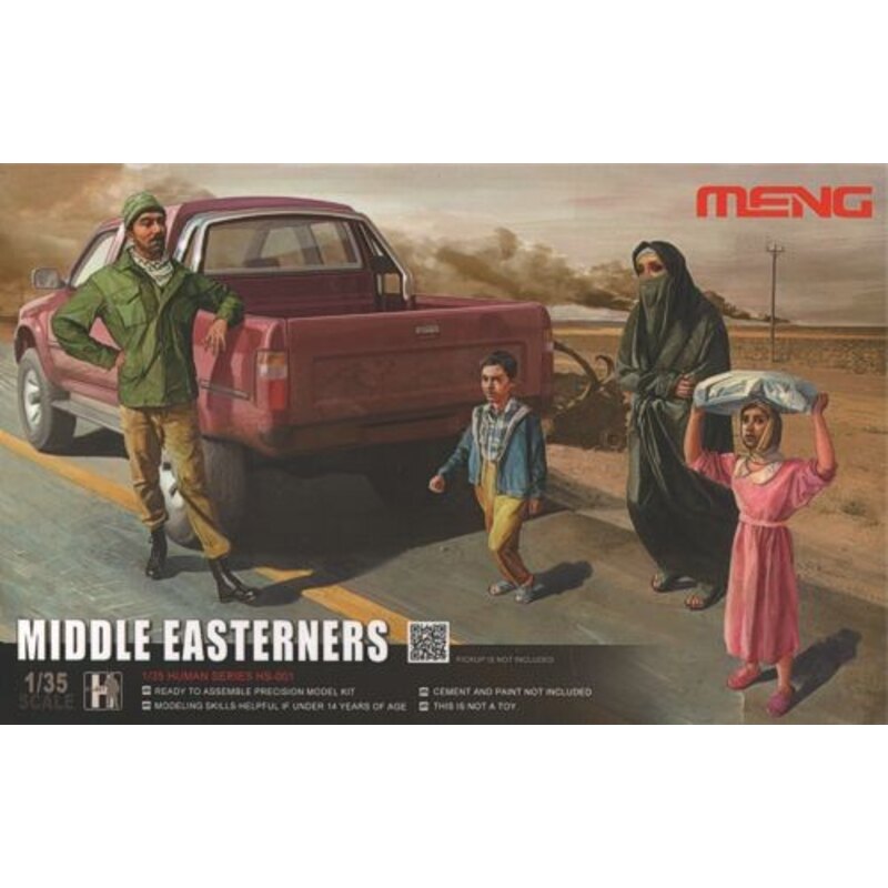 Middle Easterners in the Street 4 Civilian figures