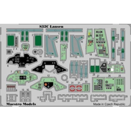 S32C Lansen cockpit interior set PRE-PAINTED (designed to be used with Tarangus kits)