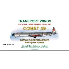 Comet 4B decal set - British European Airways - red square scheme 1/72 - AIM - Transport Wings L7208101