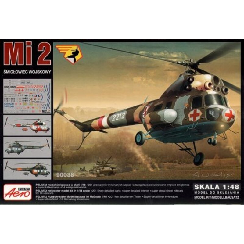 Mil Mi-2 Army Helicopter 1/48 - 90038 Aeroplast Model kit