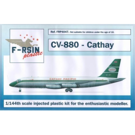 Cathay Pacific Convair 880 silk-screened decals 1/144 - F-rsin Plastic P4047 Model kit