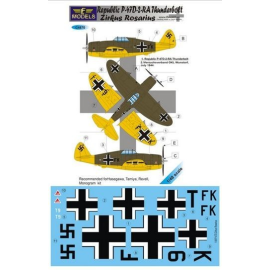 Republic P -47D -2 -RA Thunderbolt Zirkus Rosarius (designed to be used with Hasegawa, Tamiya , Revell and Monogram kits