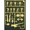 Re-released! Italian heavy gun WWII (1 gun with 9 artillery crew figures) moulded in hard plastic