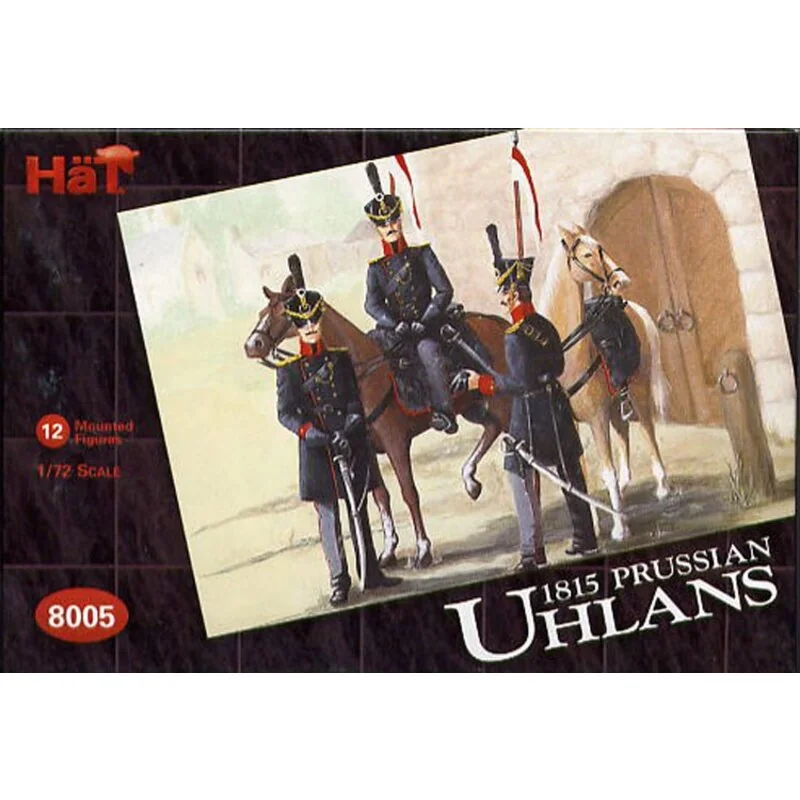 Napoleonic Prussian Uhlans. 12 mounted figures with litweka and shako. Historical figure