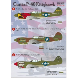 Decals Curtiss P-40 Kittyhawk 