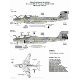  NF/500 160707 VAQ -136 USS Kittyhawk Iron Claw , colorful tail markings . Both low viz grays FS35237/36230/37375