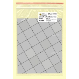 WWII Luftwaffe Base - large (square concrete panels) A single 1:144 scale sheet depicting an actual military aircraft base or he