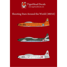 Decals Shooting Stars Around the World. The Lockheed T-33 Shooting Star (or T-Bird) is an American jet trainer aircraft. It was 