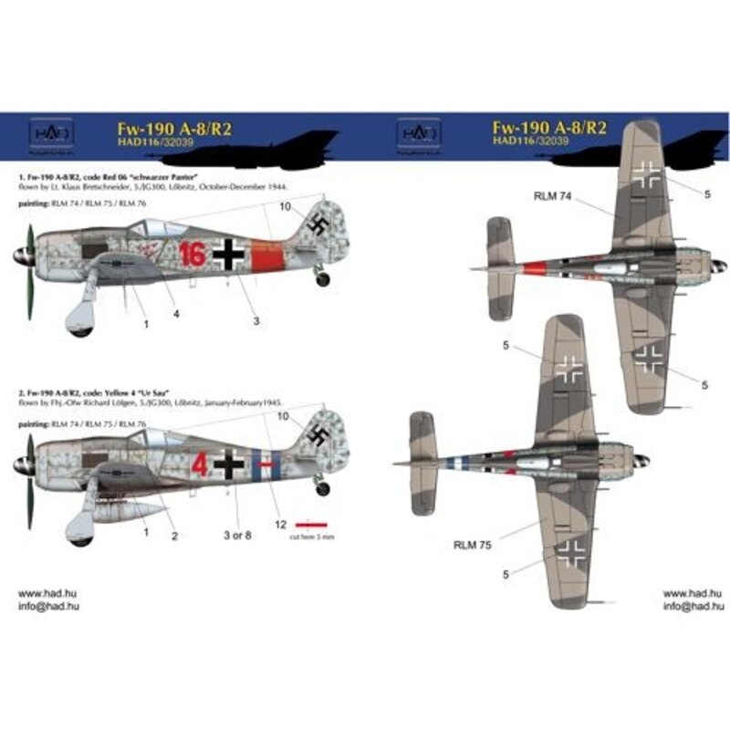 Focke-Wulf Fw 190A-8 / R2 red 4 Ur Sau - Red16 Schwarzer Panter)