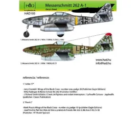 Messerschmitt Me 262A-1 (Luftwaffe black L, white 17)