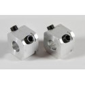 Square aluminum wheel 14mm/M6 (2p)