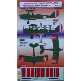 de Havilland DH.82 Tiger Moth Norwegian Army Air Force part 1 (designed To Be Farming with Airfix, Pavla Models and AZ Model kit