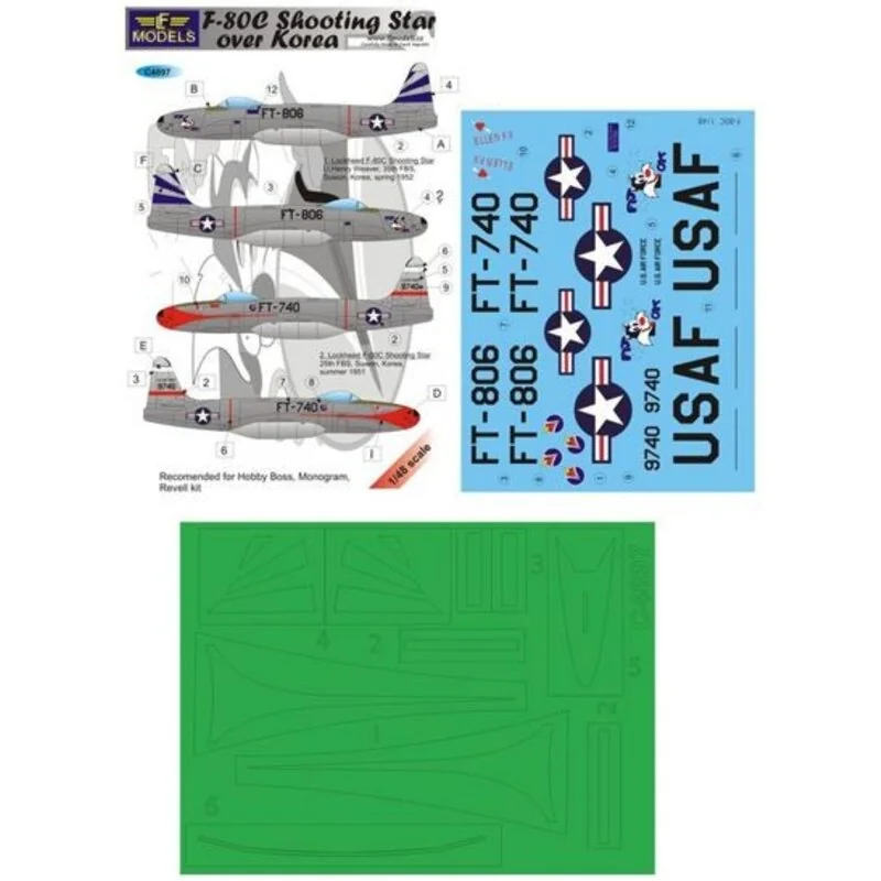 Lockheed F-80C Shooting Star over Korea (designed with Hobby Farming To Be Boss, Revell Monogram and kits)