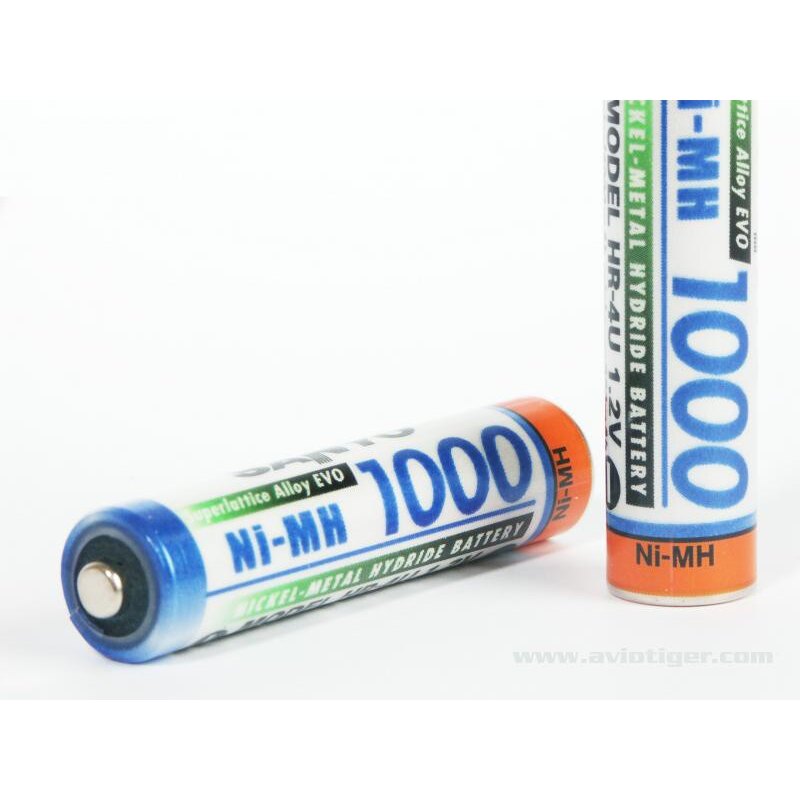 2 PACKS BATTERY NIMH 1.2V1000MAH Sanyo