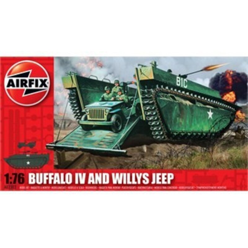 Buffalo Amphibian and Willys Jeep'Vintage Classics series' Military model kit