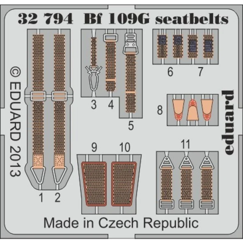 bf 109g seatbelts revell