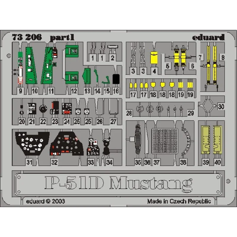 North American P-51D Mustang PRE-PAINTED IN COLOUR! (designed to be assembled with model kits from Tamiya)