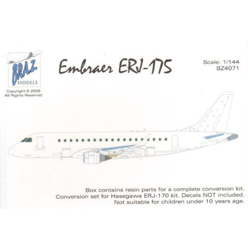 Embraer ERJ-175 Conversion For Hasegawa Kit No Decals